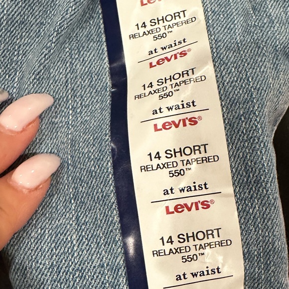 LEVIS RELAXED TAPERED 550 BLUE JEAN DENIM PANTS 14 SHORT - Picture 6 of 9